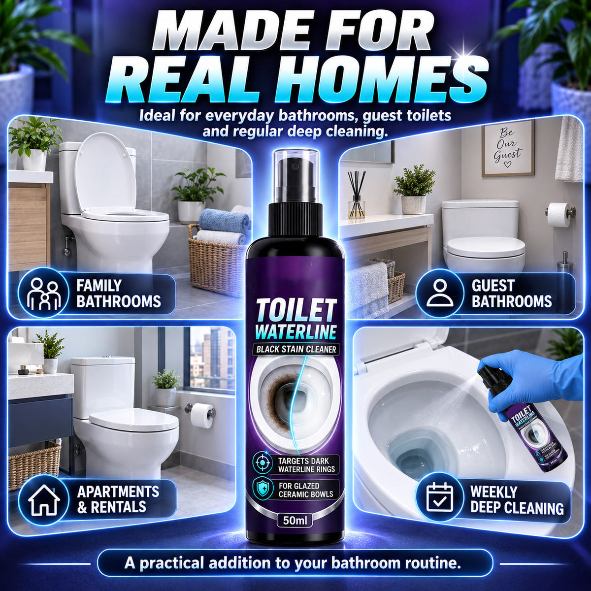 🥳HOT SALE🥳💞10K+ SOLD! Waterline Cleaner ! Targets black rings, clinging formula & less scrubbing.