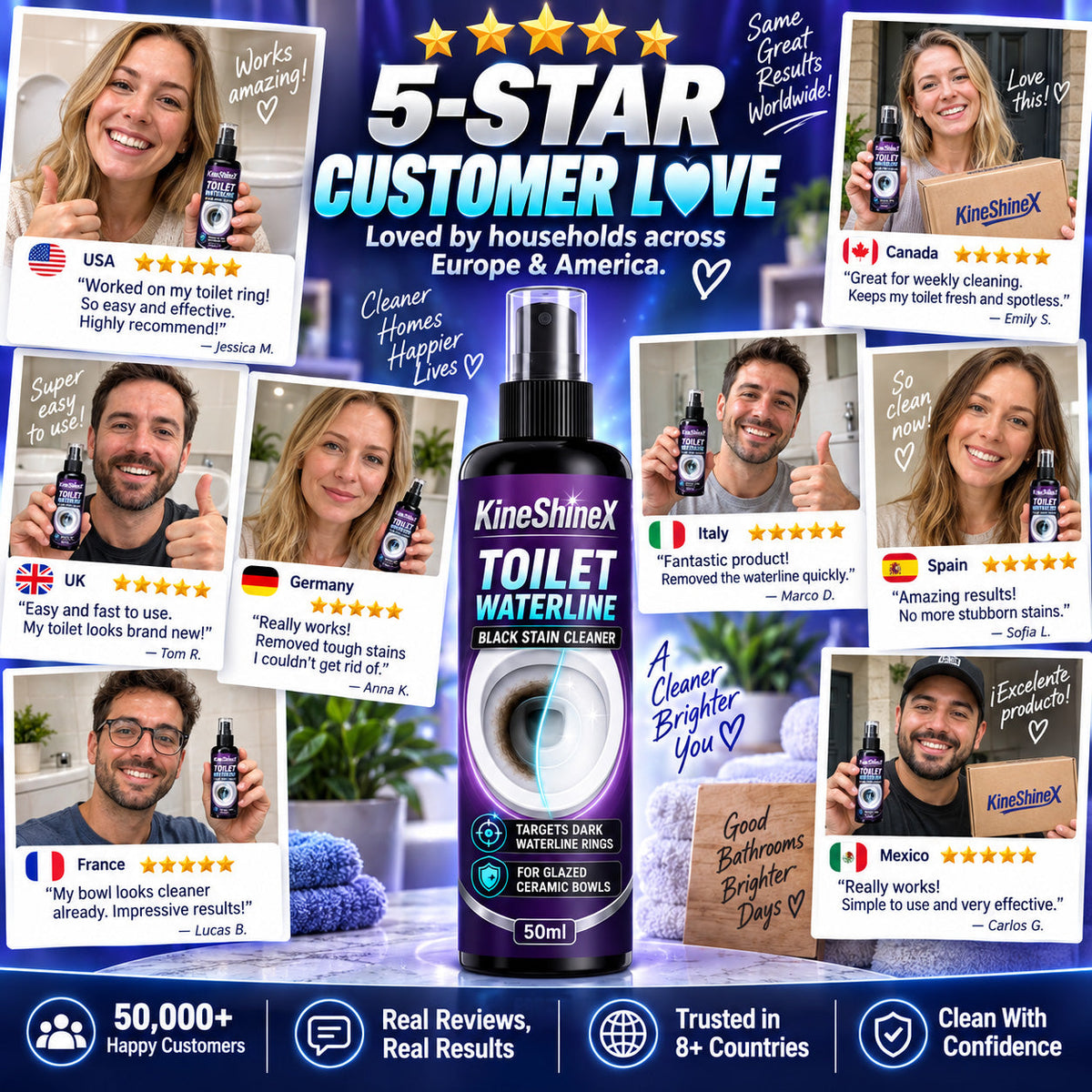 🥳HOT SALE🥳💞10K+ SOLD! Waterline Cleaner ! Targets black rings, clinging formula & less scrubbing.