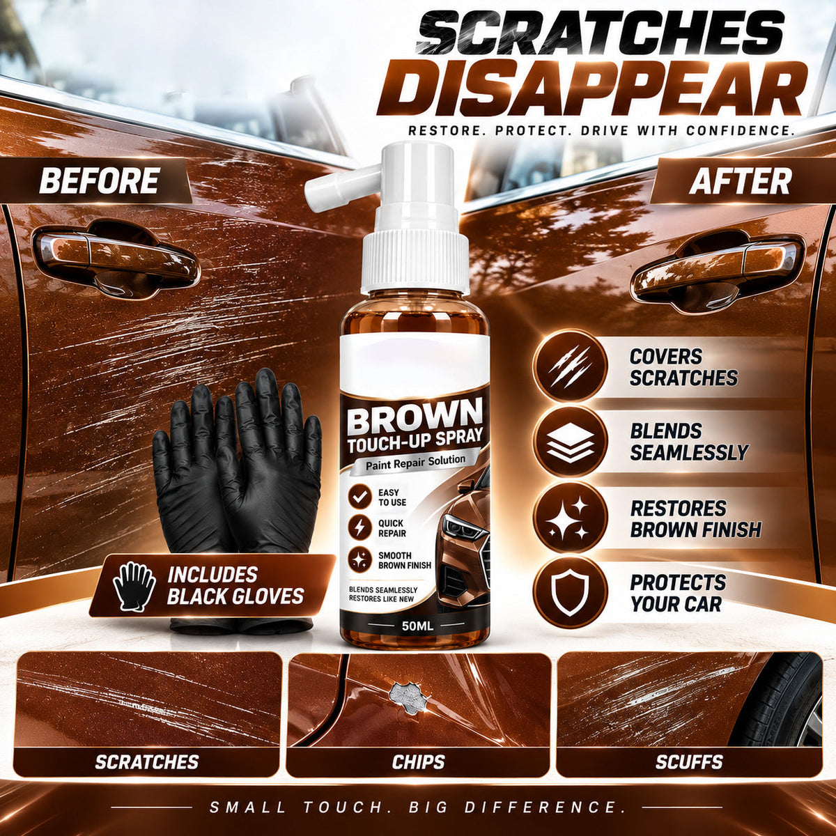 🚗 LIMITED‑TIME 50% OFF! 🔥Car Paint Scratch Repair Touch Up Spray