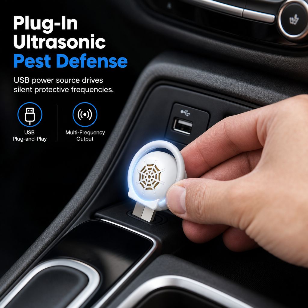 🐭🔥! Keep unwanted pests away without chemicals – portable USB-powered ultrasonic pest repellent🎁